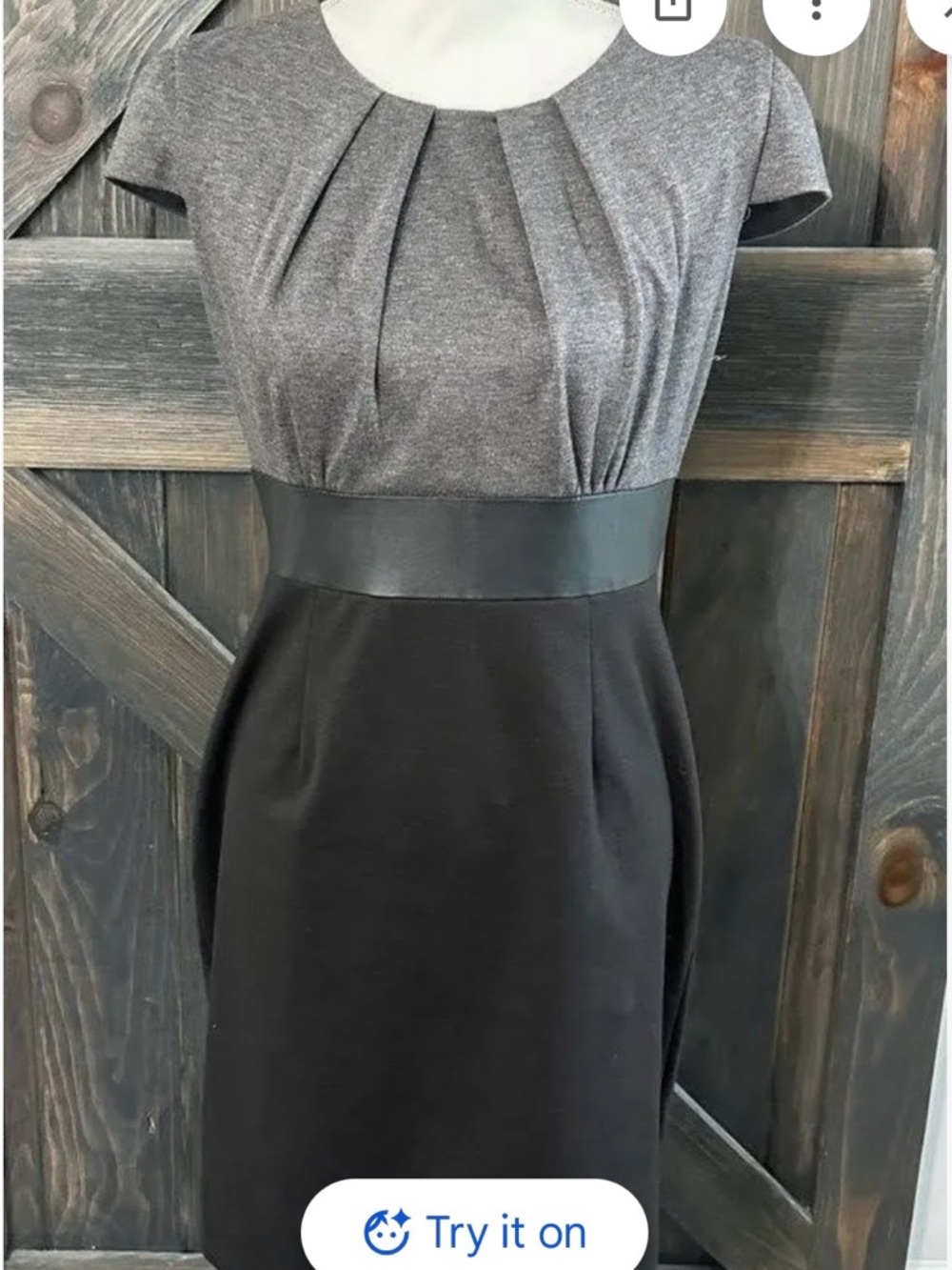 Metaphor Gray and Black Dress